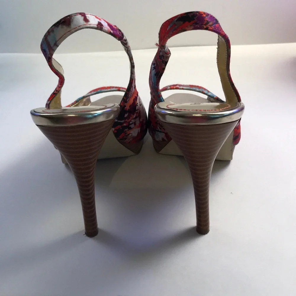 Style&Co. multicolor sling back peep toed shoes  7‎ - Picture 5 of 8
